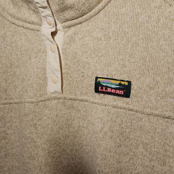 LL Bean Sweater Fleece Pullover preppy large - Picture 6 of 8